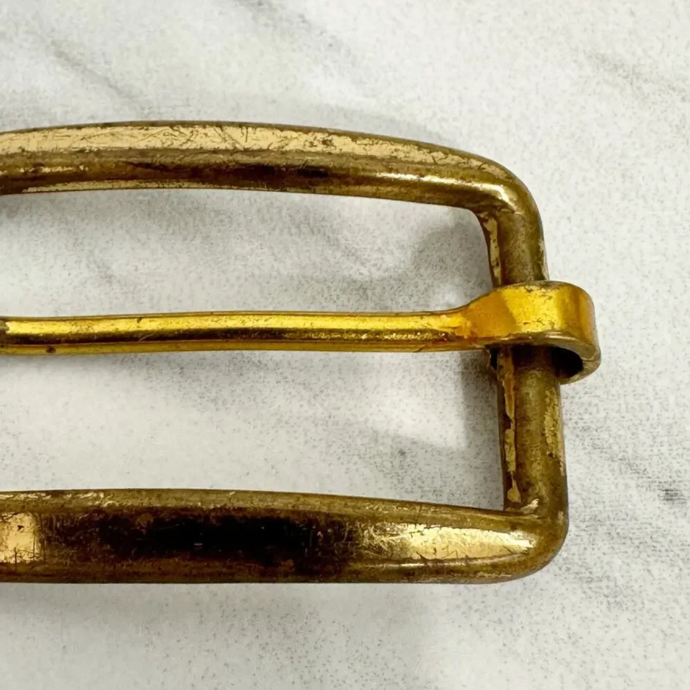 Hickok USA Vintage Small Gold Tone Simple Basic Belt Buckle